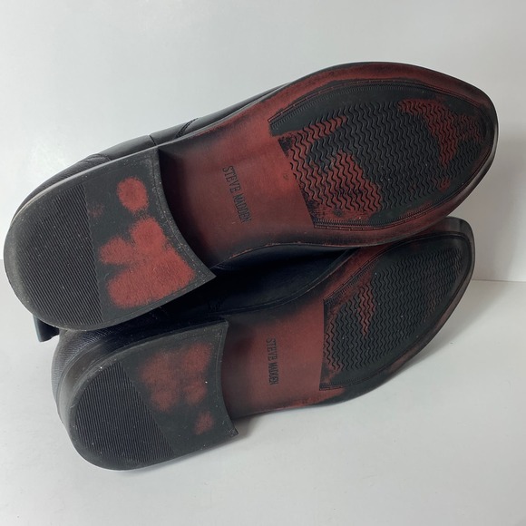 Steve Madden LOBERT Mens Black Leather Ankle Boots Size 13 - Picture 5 of 7